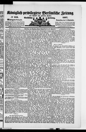 Königlich privilegirte Berlinische Zeitung von Staats- und gelehrten Sachen vom 02.09.1897