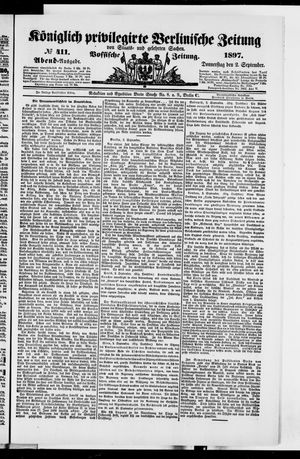 Königlich privilegirte Berlinische Zeitung von Staats- und gelehrten Sachen vom 02.09.1897