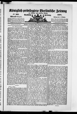 Königlich privilegirte Berlinische Zeitung von Staats- und gelehrten Sachen vom 01.10.1897