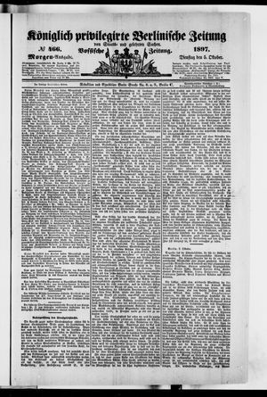 Königlich privilegirte Berlinische Zeitung von Staats- und gelehrten Sachen vom 05.10.1897