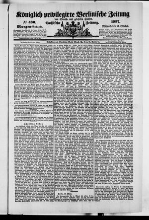 Königlich privilegirte Berlinische Zeitung von Staats- und gelehrten Sachen vom 13.10.1897