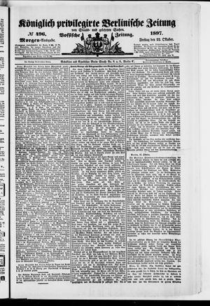 Königlich privilegirte Berlinische Zeitung von Staats- und gelehrten Sachen vom 22.10.1897