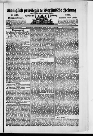 Königlich privilegirte Berlinische Zeitung von Staats- und gelehrten Sachen vom 23.10.1897