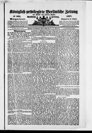 Königlich privilegirte Berlinische Zeitung von Staats- und gelehrten Sachen vom 27.10.1897