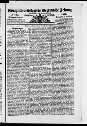 Königlich privilegirte Berlinische Zeitung von Staats- und gelehrten Sachen on Nov 21, 1897