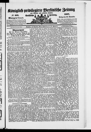 Königlich privilegirte Berlinische Zeitung von Staats- und gelehrten Sachen vom 26.11.1897