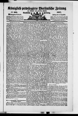 Königlich privilegirte Berlinische Zeitung von Staats- und gelehrten Sachen on Dec 3, 1897