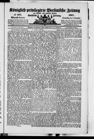 Königlich privilegirte Berlinische Zeitung von Staats- und gelehrten Sachen vom 09.12.1897