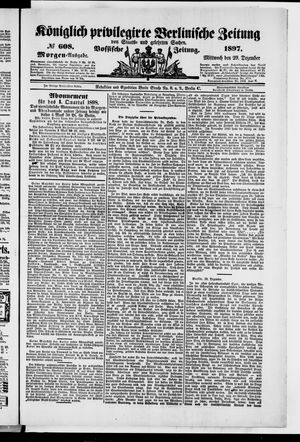 Königlich privilegirte Berlinische Zeitung von Staats- und gelehrten Sachen on Dec 29, 1897
