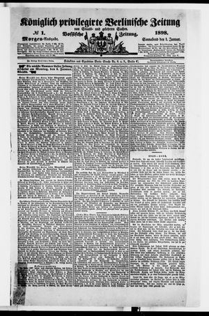 Königlich privilegirte Berlinische Zeitung von Staats- und gelehrten Sachen on Jan 1, 1898
