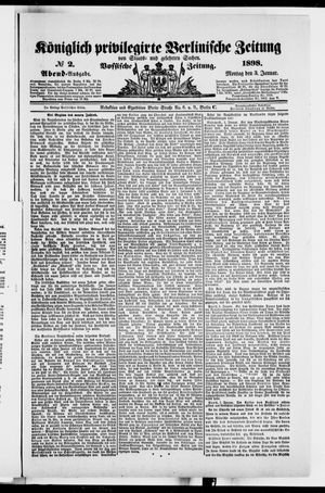 Königlich privilegirte Berlinische Zeitung von Staats- und gelehrten Sachen vom 03.01.1898