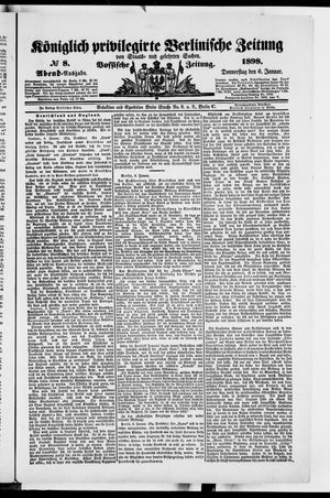 Königlich privilegirte Berlinische Zeitung von Staats- und gelehrten Sachen vom 06.01.1898