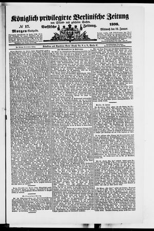 Königlich privilegirte Berlinische Zeitung von Staats- und gelehrten Sachen vom 12.01.1898