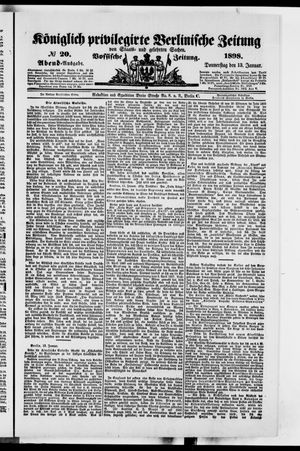 Königlich privilegirte Berlinische Zeitung von Staats- und gelehrten Sachen on Jan 13, 1898