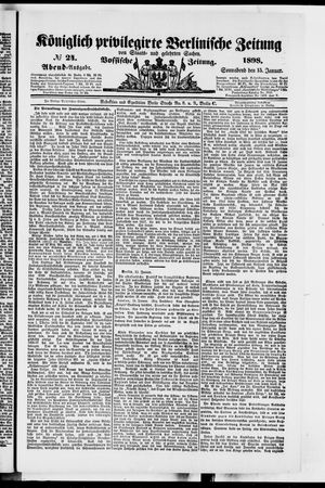 Königlich privilegirte Berlinische Zeitung von Staats- und gelehrten Sachen on Jan 15, 1898