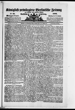 Königlich privilegirte Berlinische Zeitung von Staats- und gelehrten Sachen on Jan 16, 1898