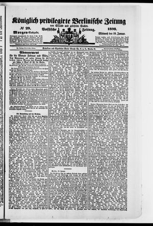 Königlich privilegirte Berlinische Zeitung von Staats- und gelehrten Sachen vom 19.01.1898