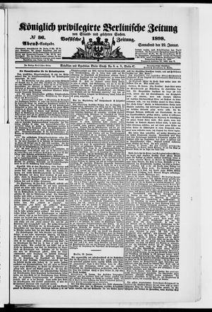 Königlich privilegirte Berlinische Zeitung von Staats- und gelehrten Sachen on Jan 22, 1898