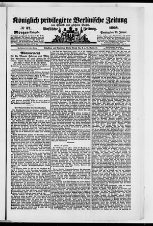 Königlich privilegirte Berlinische Zeitung von Staats- und gelehrten Sachen vom 23.01.1898