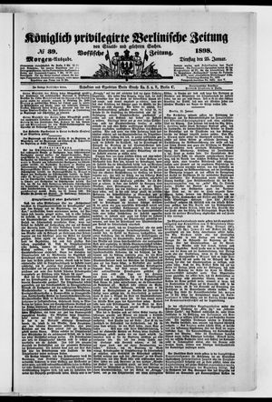 Königlich privilegirte Berlinische Zeitung von Staats- und gelehrten Sachen on Jan 25, 1898