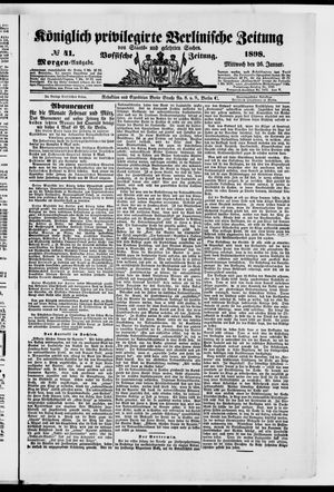 Königlich privilegirte Berlinische Zeitung von Staats- und gelehrten Sachen vom 26.01.1898