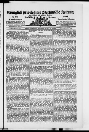 Königlich privilegirte Berlinische Zeitung von Staats- und gelehrten Sachen vom 03.02.1898