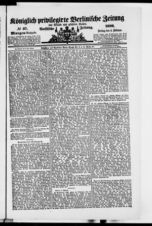 Königlich privilegirte Berlinische Zeitung von Staats- und gelehrten Sachen vom 04.02.1898