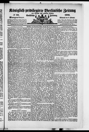Königlich privilegirte Berlinische Zeitung von Staats- und gelehrten Sachen on Feb 9, 1898