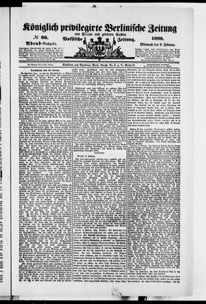 Königlich privilegirte Berlinische Zeitung von Staats- und gelehrten Sachen vom 09.02.1898