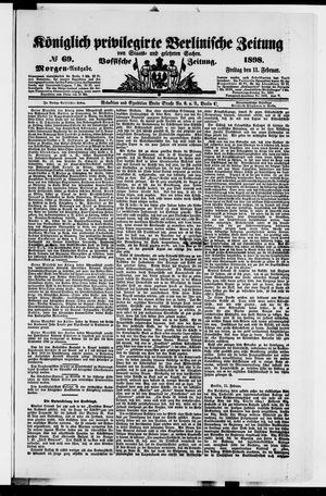 Königlich privilegirte Berlinische Zeitung von Staats- und gelehrten Sachen vom 11.02.1898