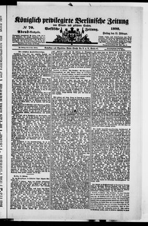 Königlich privilegirte Berlinische Zeitung von Staats- und gelehrten Sachen vom 11.02.1898