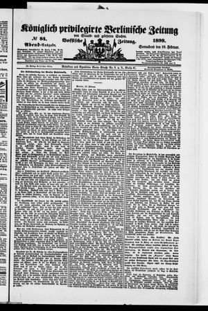 Königlich privilegirte Berlinische Zeitung von Staats- und gelehrten Sachen vom 19.02.1898