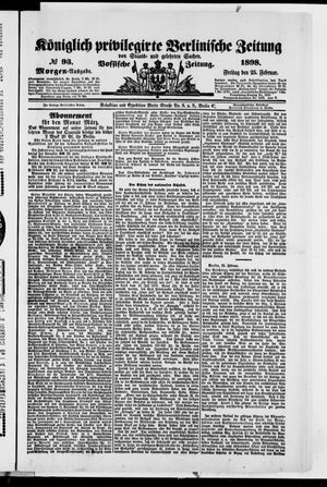 Königlich privilegirte Berlinische Zeitung von Staats- und gelehrten Sachen vom 25.02.1898