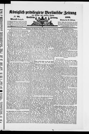 Königlich privilegirte Berlinische Zeitung von Staats- und gelehrten Sachen vom 28.02.1898
