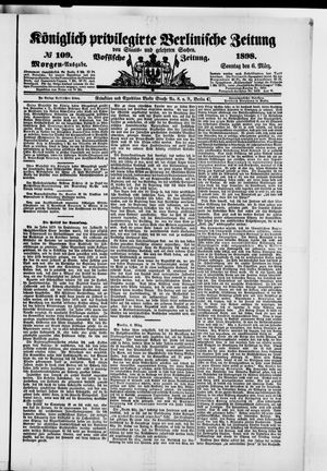 Königlich privilegirte Berlinische Zeitung von Staats- und gelehrten Sachen on Mar 6, 1898