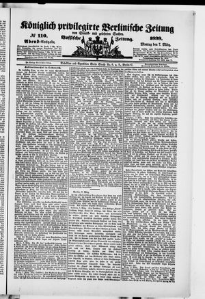 Königlich privilegirte Berlinische Zeitung von Staats- und gelehrten Sachen on Mar 7, 1898