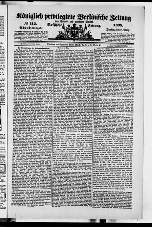 Königlich privilegirte Berlinische Zeitung von Staats- und gelehrten Sachen vom 08.03.1898
