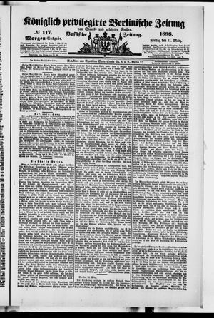 Königlich privilegirte Berlinische Zeitung von Staats- und gelehrten Sachen vom 11.03.1898