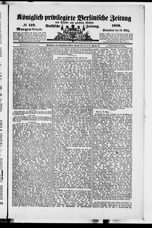 Königlich privilegirte Berlinische Zeitung von Staats- und gelehrten Sachen on Mar 12, 1898