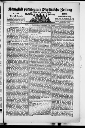 Königlich privilegirte Berlinische Zeitung von Staats- und gelehrten Sachen vom 14.03.1898
