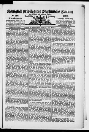 Königlich privilegirte Berlinische Zeitung von Staats- und gelehrten Sachen vom 24.03.1898