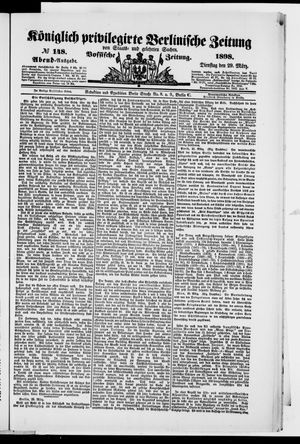 Königlich privilegirte Berlinische Zeitung von Staats- und gelehrten Sachen vom 29.03.1898