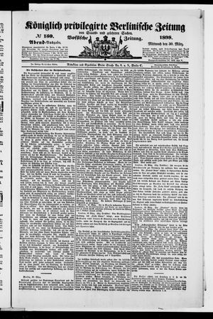 Königlich privilegirte Berlinische Zeitung von Staats- und gelehrten Sachen on Mar 30, 1898