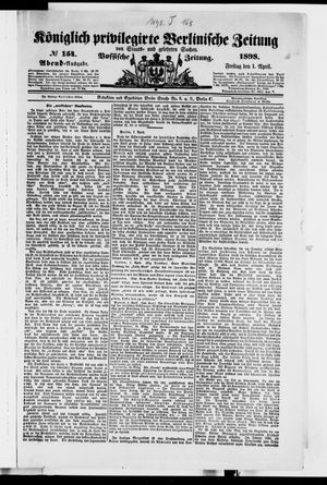 Königlich privilegirte Berlinische Zeitung von Staats- und gelehrten Sachen vom 01.04.1898