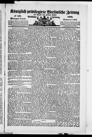 Königlich privilegirte Berlinische Zeitung von Staats- und gelehrten Sachen on Apr 3, 1898