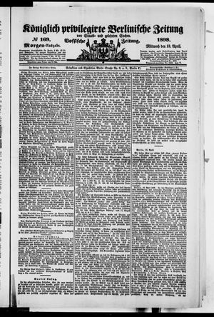 Königlich privilegirte Berlinische Zeitung von Staats- und gelehrten Sachen vom 13.04.1898
