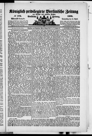 Königlich privilegirte Berlinische Zeitung von Staats- und gelehrten Sachen on Apr 14, 1898