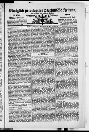 Königlich privilegirte Berlinische Zeitung von Staats- und gelehrten Sachen on Apr 16, 1898