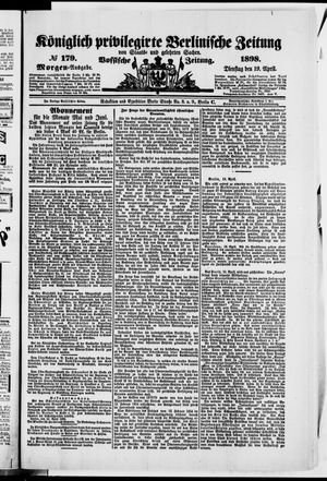 Königlich privilegirte Berlinische Zeitung von Staats- und gelehrten Sachen on Apr 19, 1898