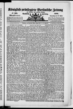 Königlich privilegirte Berlinische Zeitung von Staats- und gelehrten Sachen on Apr 21, 1898